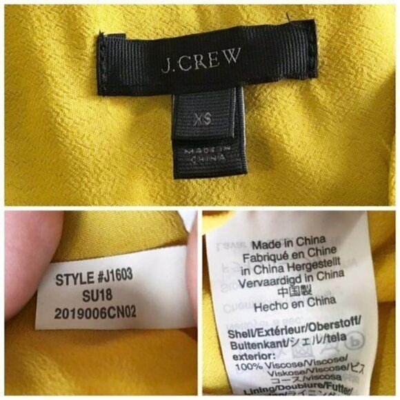 J. Crew Ruffle-hem sleeveless shift dress  size XS - Picture 8 of 8